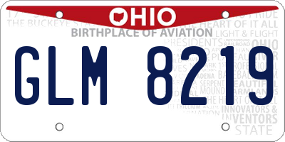 OH license plate GLM8219