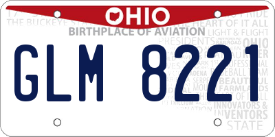 OH license plate GLM8221