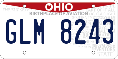OH license plate GLM8243