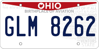 OH license plate GLM8262