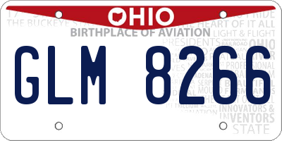 OH license plate GLM8266