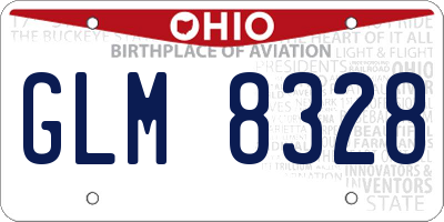 OH license plate GLM8328