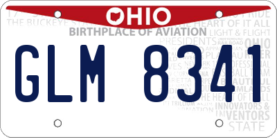 OH license plate GLM8341