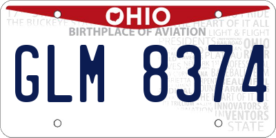 OH license plate GLM8374