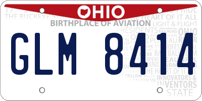 OH license plate GLM8414