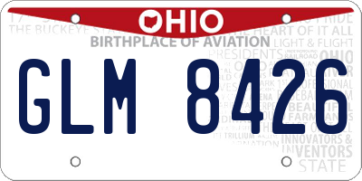 OH license plate GLM8426