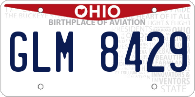 OH license plate GLM8429