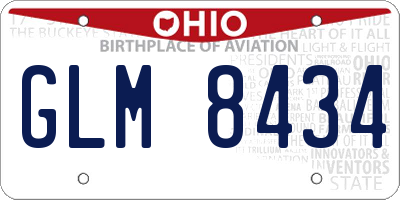 OH license plate GLM8434
