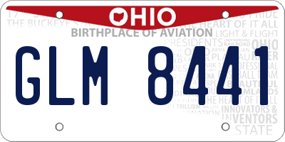 OH license plate GLM8441