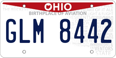 OH license plate GLM8442