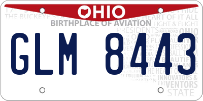 OH license plate GLM8443