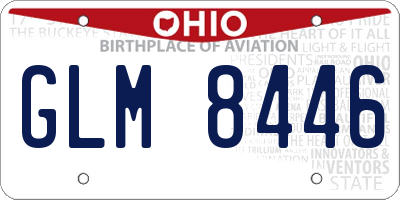 OH license plate GLM8446