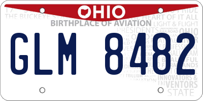 OH license plate GLM8482