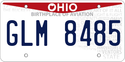 OH license plate GLM8485