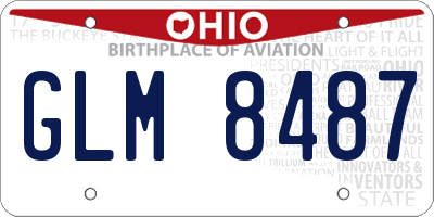 OH license plate GLM8487