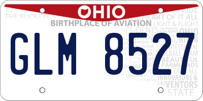 OH license plate GLM8527