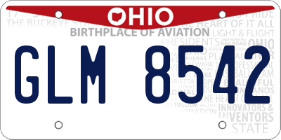 OH license plate GLM8542