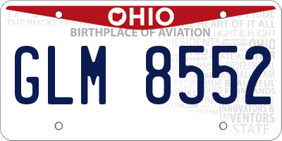 OH license plate GLM8552