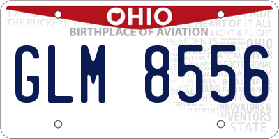 OH license plate GLM8556