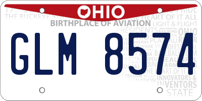 OH license plate GLM8574
