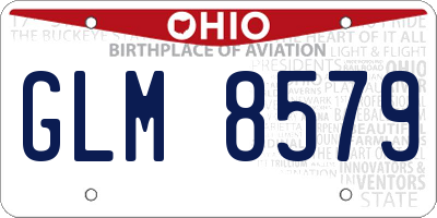 OH license plate GLM8579