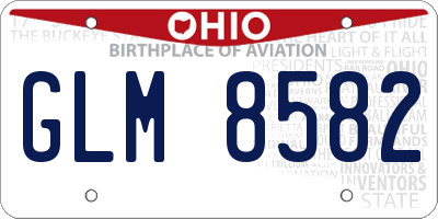 OH license plate GLM8582