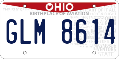 OH license plate GLM8614