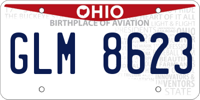 OH license plate GLM8623