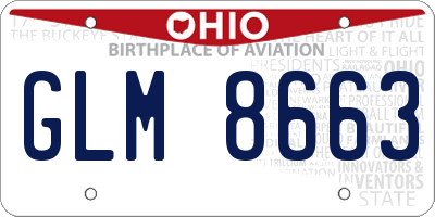 OH license plate GLM8663