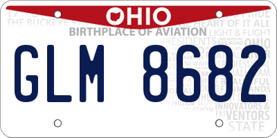 OH license plate GLM8682