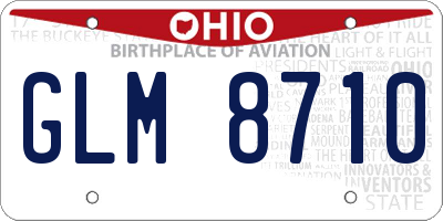 OH license plate GLM8710