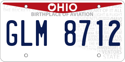 OH license plate GLM8712