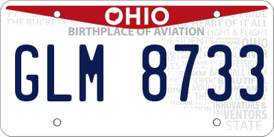 OH license plate GLM8733