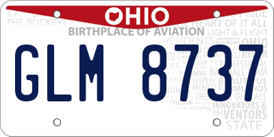 OH license plate GLM8737