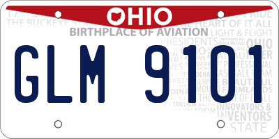 OH license plate GLM9101