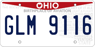 OH license plate GLM9116