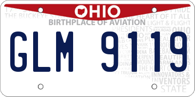 OH license plate GLM9119