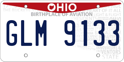 OH license plate GLM9133