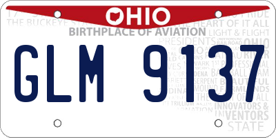 OH license plate GLM9137
