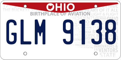 OH license plate GLM9138