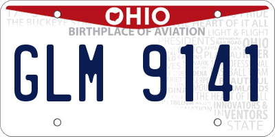 OH license plate GLM9141