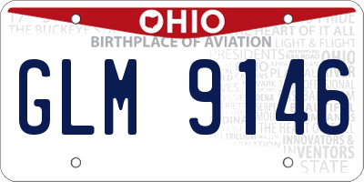 OH license plate GLM9146