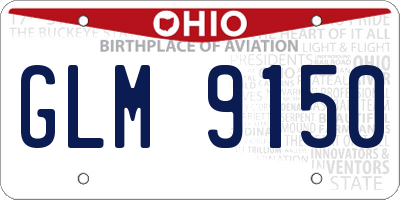 OH license plate GLM9150