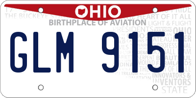 OH license plate GLM9151