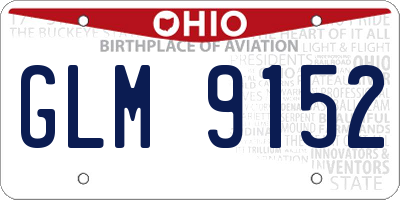 OH license plate GLM9152