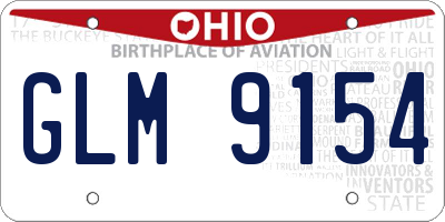 OH license plate GLM9154