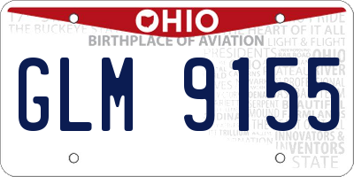 OH license plate GLM9155