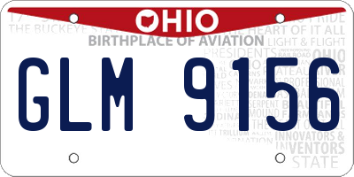 OH license plate GLM9156