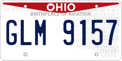 OH license plate GLM9157