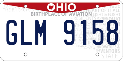 OH license plate GLM9158